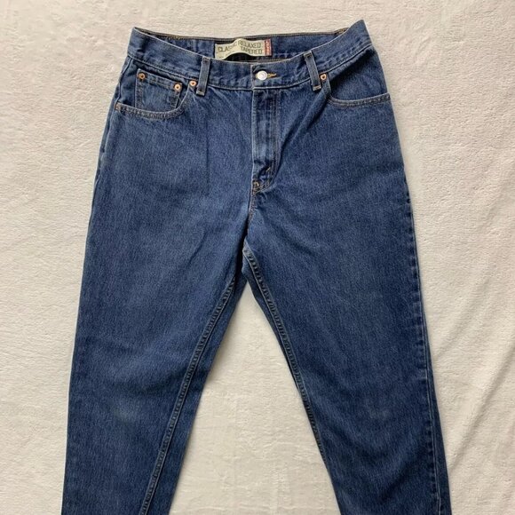 Levi's 550 Jeans Womens 12 L Blue Denim Cotton Classic Relaxed Tapered Mom Y2K - Picture 1 of 9